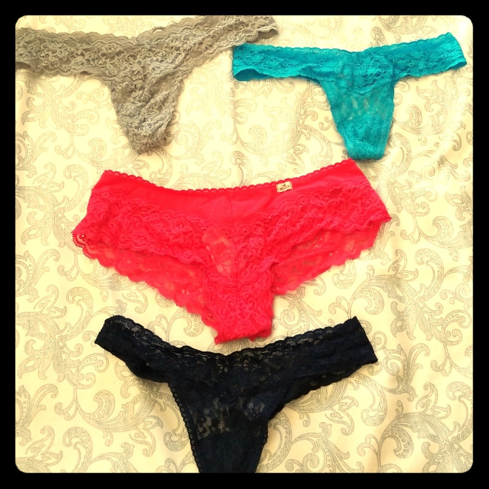 Bundle of Hollister panties sizes vary.